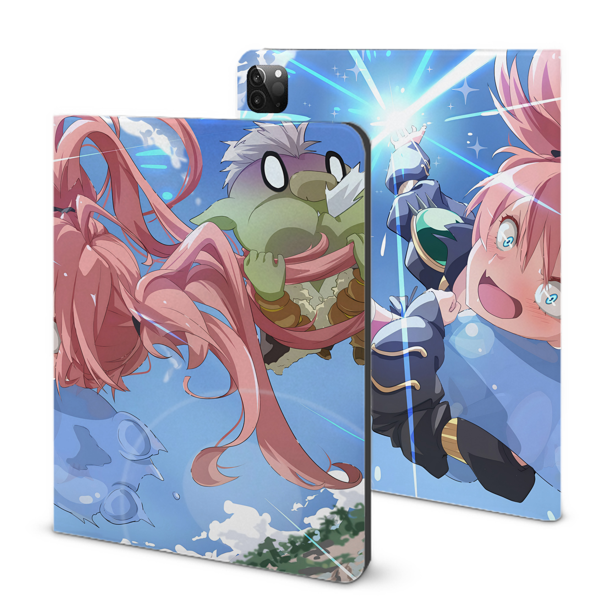 （画像用） 転スラ Regarding Reincarnated to Slime IPadケース ペンホルダー付き ブックスタイルデザイン